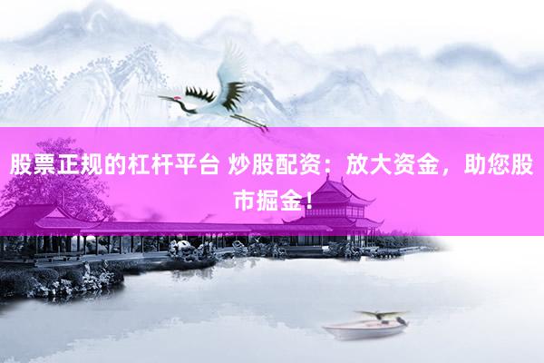 股票正规的杠杆平台 炒股配资：放大资金，助您股市掘金！