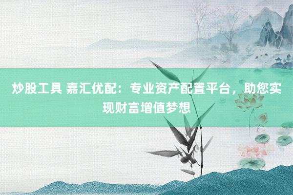 炒股工具 嘉汇优配：专业资产配置平台，助您实现财富增值梦想