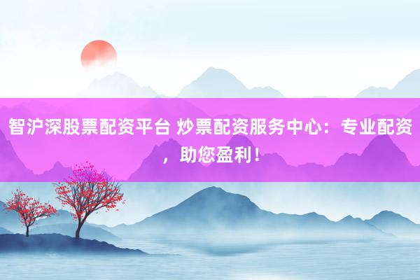 智沪深股票配资平台 炒票配资服务中心：专业配资，助您盈利！
